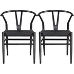 Sedia da pranzo moderna Y-Shaped Weave con struttura in metallo