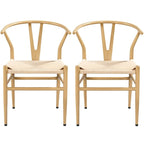 Sedia da pranzo moderna Y-Shaped Weave con struttura in metallo