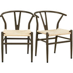 Sedia da pranzo moderna Y-Shaped Weave con struttura in metallo