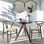 Sedia da pranzo moderna Y-Shaped Weave con struttura in metallo