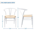 Sedia da pranzo moderna Y-Shaped Weave con struttura in metallo
