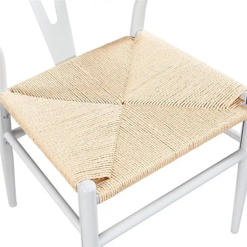 Sedia da pranzo moderna Y-Shaped Weave con struttura in metallo