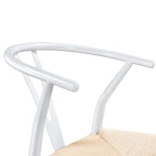 Sedia da pranzo moderna Y-Shaped Weave con struttura in metallo