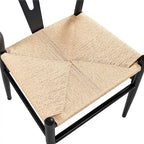 Sedia da pranzo moderna Y-Shaped Weave con struttura in metallo