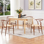 Sedia da pranzo moderna Y-Shaped Weave con struttura in metallo