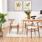 Sedia da pranzo moderna Y-Shaped Weave con struttura in metallo