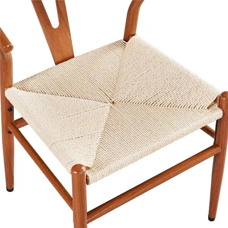 Sedia da pranzo moderna Y-Shaped Weave con struttura in metallo