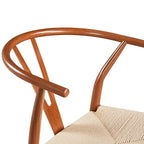 Sedia da pranzo moderna Y-Shaped Weave con struttura in metallo