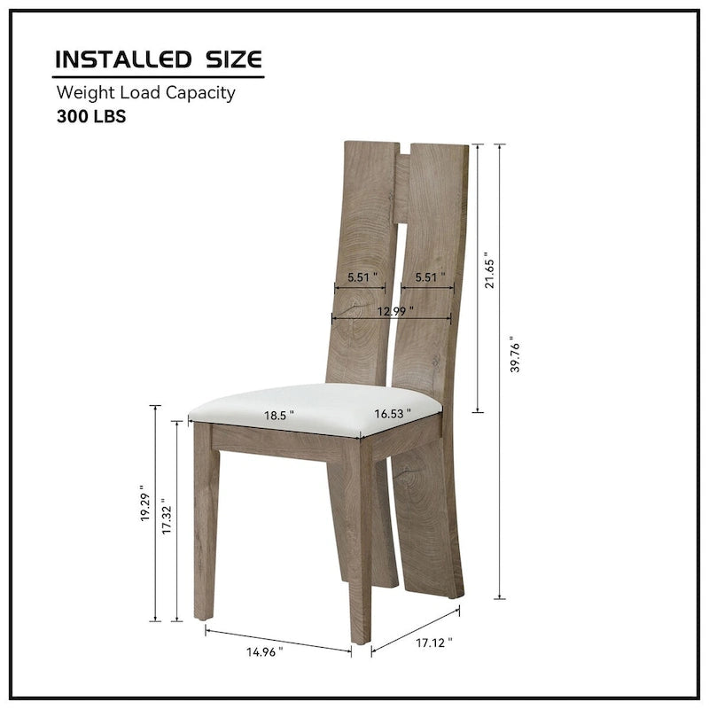 Sedia da pranzo imbottita con schienale alto, set da 2